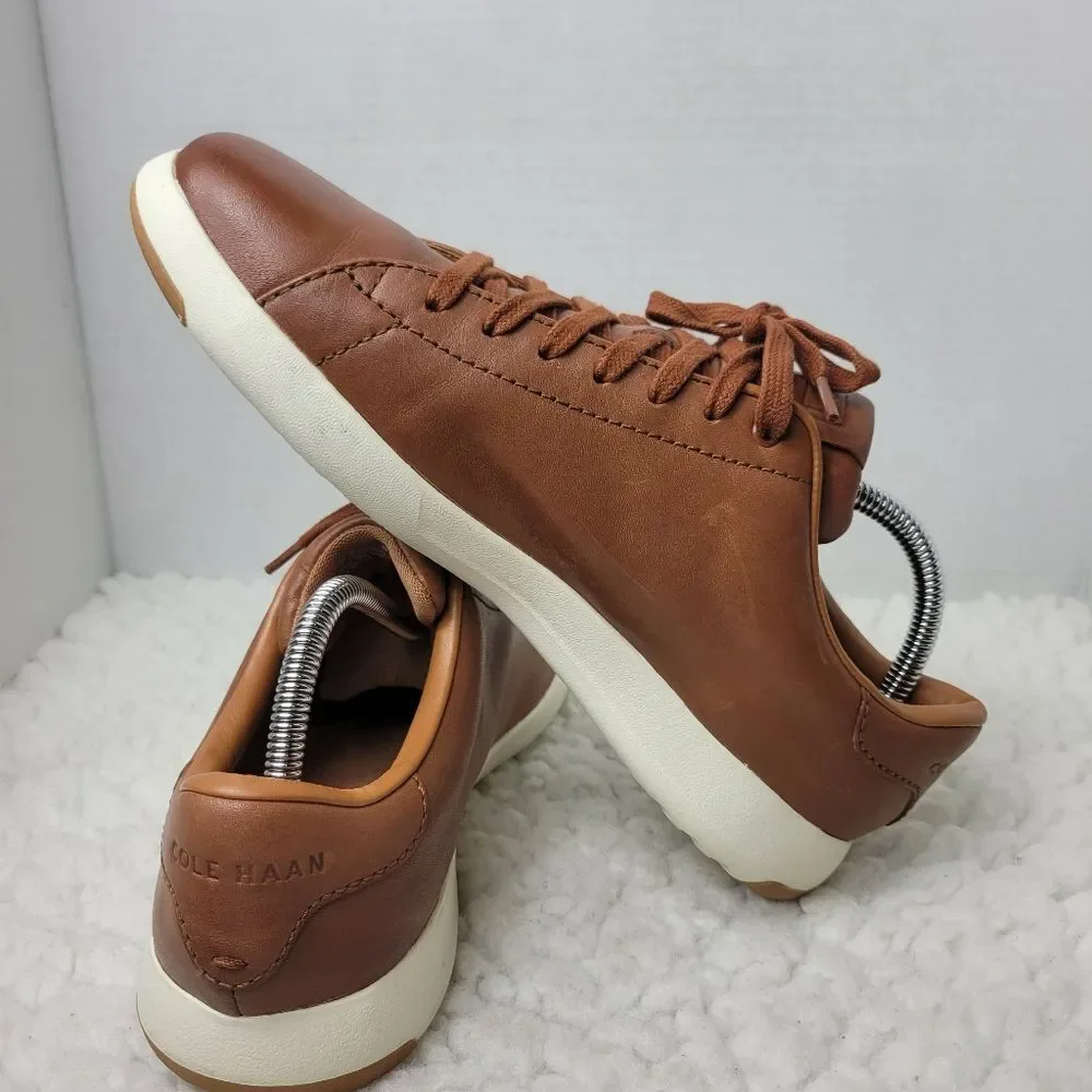 Cole Haan Grandpro Tennis Size 8.5 Brown Lace Up Sneaker Shoes Great